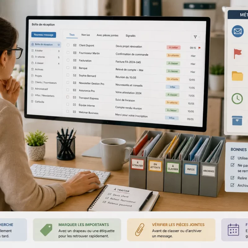 Boîte mail professionnelle saturée retrouver une organisation claire
