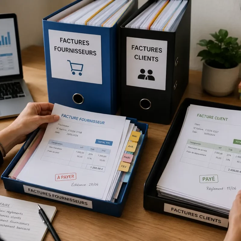 Organiser ses factures fournisseurs et ses factures clients