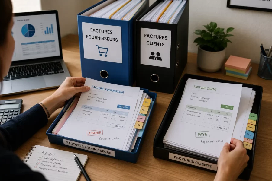 Organiser ses factures fournisseurs et ses factures clients