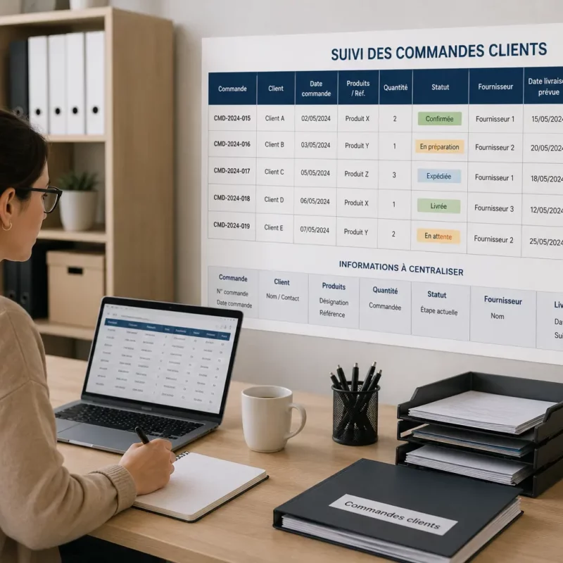 Suivi des commandes clients les informations à centraliser