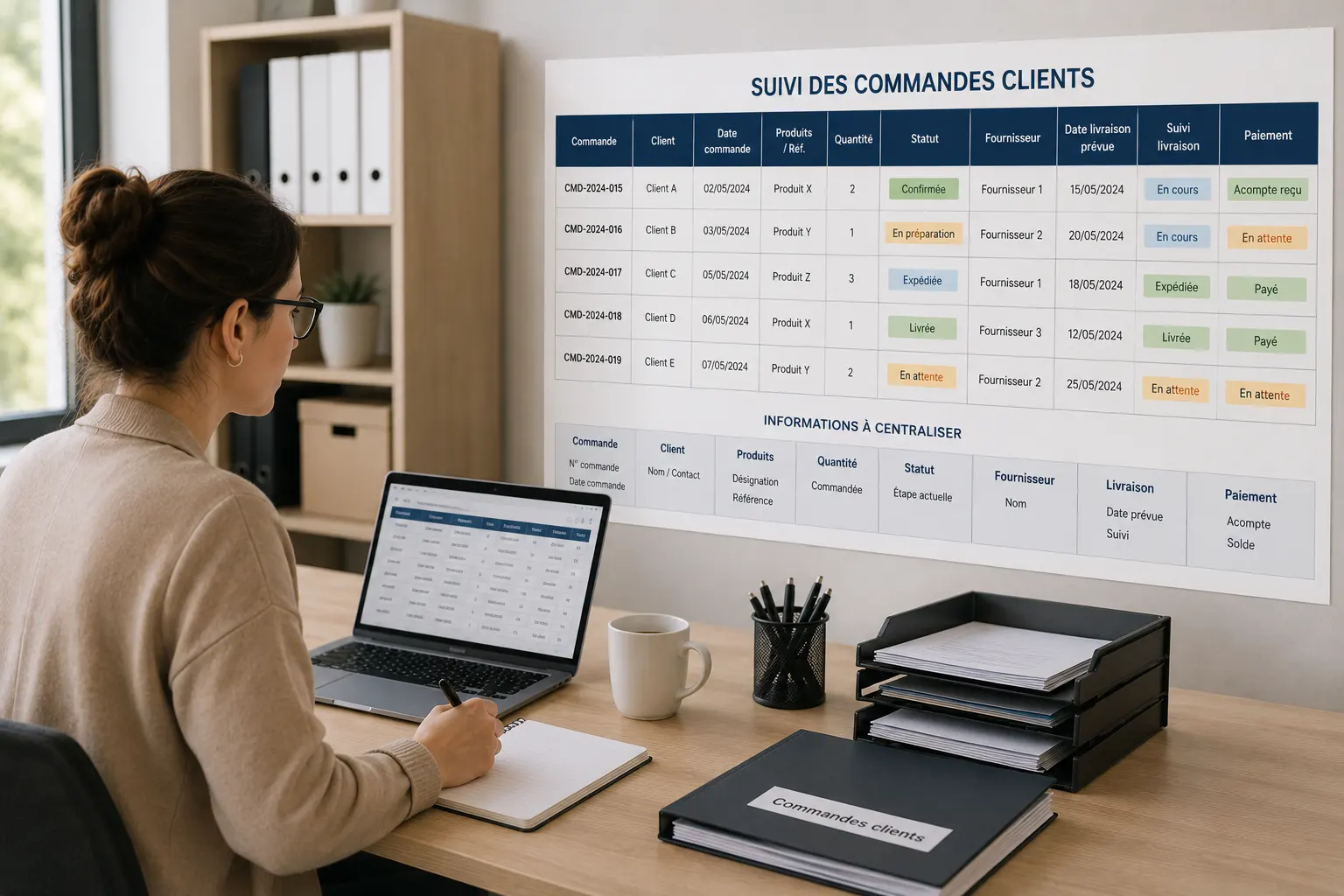 Suivi des commandes clients les informations à centraliser